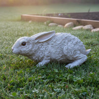 Realistic Rabbit Statue Weather Resistant Garden Rabbit Sculpture Retro Finish