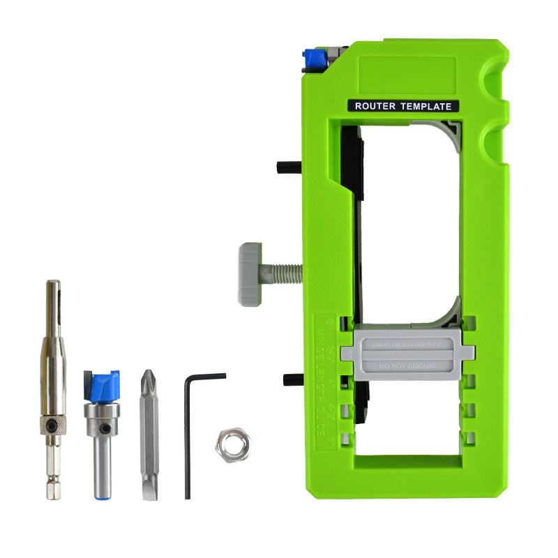 Door Lock Hole Positioning Jig and Square Hinge Template Kit