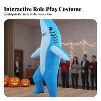 Inflatable Shark Outfit Full-Body Coverage Inflatable Suit Single Size Fits Most