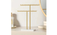Jewelry Display Stand Metal Frame Countertop Jewelry Stand Base Vertical Necklace Holder for Boutique