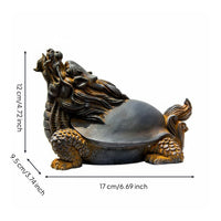 Chinese-Design Dragon-Turtle Ornament Reclining Design Dragon-Turtle Figurine