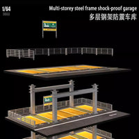 1/64 Scale Parking Garage Model Scene for Toy Car Storage and Display