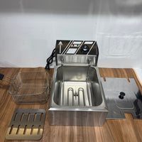 10L Electric Fryer with Stainless Steel Temperature Control, EU Plug