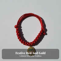 Pet with Lucky Charm Handmade Red String Pet Eye-Catching Design Gentle Pup Necklace for Cats, Dogs, Festivals, Daily Wear, Photo Shoots