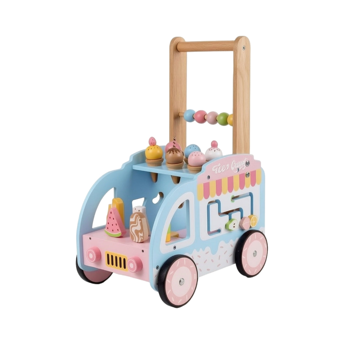 Multifunction Baby Push Toy with Activity Board Interactive Baby Push Toy with Activity Panel Educational Push Toy Sensory for Toddlers, Babies, Infants, Playroom, Nursery