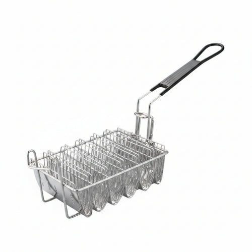 Taco Fryer Basket with Detachable Handle Grid Design Kitchen Tool Rigid