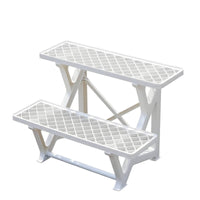 Tiered Ladder Shelf Freestanding Folding Ladder Stand Easy Assembly for Indoor