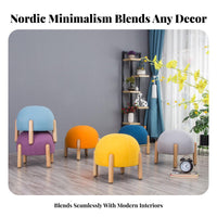 Upholstered Toadstool-Shaped Pouf Nordic Aesthetic Upholstered Pouf Modern
