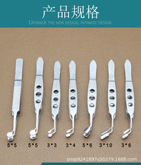 Eyelid Massage Forceps, Stainless Steel, Surgical Tweezer for Eye Blockage