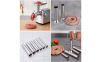 4 Pieces Stainless Steel Sausage Stuffing Funnel Compatible Sausage Stuffer Attachment Polished Kitchen Tool Universal for Butchers
