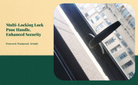 Universal Aluminum Alloy Fenestration Handle, Replacement Casement Lock, Sturdy Pull Handle for Outward Opening panes, Security, Alabaster