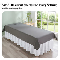 Skin-Friendly Oil-Proof Beauty Salon Bed Cover Long-Lasting Waterproof Massage Table Cover Soft Feel for Estheticians, Home Users, Spas