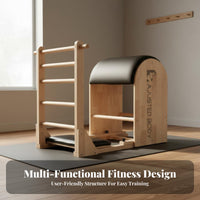 Core Stability Training Pilates Ladder Barrel Sturdy and Long-Lasting Maple Wood Ladder Barrel Full-Body Engagement Home Pilates Machine Non-Slip for Beginners, Homemakers, Away Ice Workers, Gym, Stretching