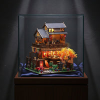 DIY Japanese Sushi Shop Kit Realistic Design DIY Wooden Sushi Restaurant Model with Furniture Japanese Restaurant Model Kit for Hobbyists, Adults