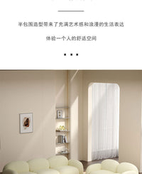 双人沙发北欧现代住宅客厅简约豆腐块网红猫抓皮果冻羊羔绒沙发