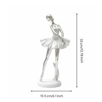 Ballerina Figurine Elegant Design Ballet Statue Artistic Decor Dancing Girl Ornament for Girls, Dancers, Living Room, Office Desk, Bookshelf