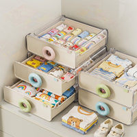 Drawer-Type Clothes Storage Organizer with Compartments for Baby Clothes