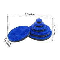 5-Inch Polishing Pad and Microfiber Car Detailing Pads, Soft Polishing Cloth for Waxing, Reusable Automatic Buffing Tool 1-Pack