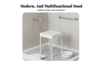 Square Top Bath Stool Non-Slip Shower Chair Strong Load-Bearing for Bathtub