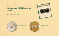 youth protection Cabinet Lock, no tools required, strong sticky backing, toddler-safe drawer latch for glass doors, kitchen, and home