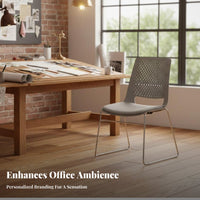 Sled Base Chair with Perforated Back Versatile Design Office Furniture