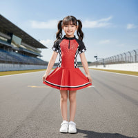 Dress Zipper Closure Costume Flared Costume Dress for Girls, Kids, Halloween