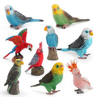 Realistic Parrot Bird Figurine Static Decoration Toy for Desktop