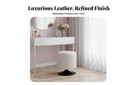 Multi-Purpose Use Round Swivel Stool Multifunctional Indoor Seating Soft Upholstered Seat Accent Chair Stable Base for Women, Adults, Homeowners, Vanity Area, Makeup Room, Entryway, Coffee Shop