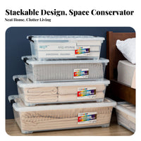Rolling Underbed Container Wheeled for Mobility Organizer Box Large Capacity