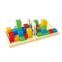 3D Block Reasoning Board Game Strategic Competitive Block Game with Cards Toy Challenging Portable for Children, Classroom