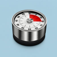 1 Analoger Countdown-timer Cooking Timer Mechanical Kitchen Timer Magnetic Countdown Clock with Robust Stainless Steel Build and Battery-free Operation Suitable for Meal Preparation Home Baking Kitchen Tasks