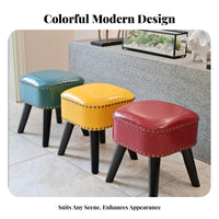 Square Pouf Colorful Design Ottoman Multi-Purpose for Bedroom, Study, Homeowners
