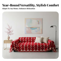 Anti-Scratch Heart Pattern Throw Blanket Pet Friendly Fringed Throw Blanket Year-Round Use Sofa Cover Machine Washable for Homeowners, Decor Enthusiasts, Living Room, Bedroom, RV Travel, Outdoor Picnics