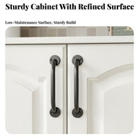Coffee Bar Cabinet 4 Piece Dining Room Storage Console Freestanding Storage Organizer Kitchen Pantry Cabinet Durable Wood Construction Suitable for Living Room Entryway