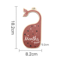 7 Pieces Wooden Month Divider Clear Print Home Storage Sturdy Material