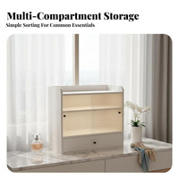 Clear-Lid cosmetics Box debrisresistant Cosmetic Organizer Space Saving for Women, Teens