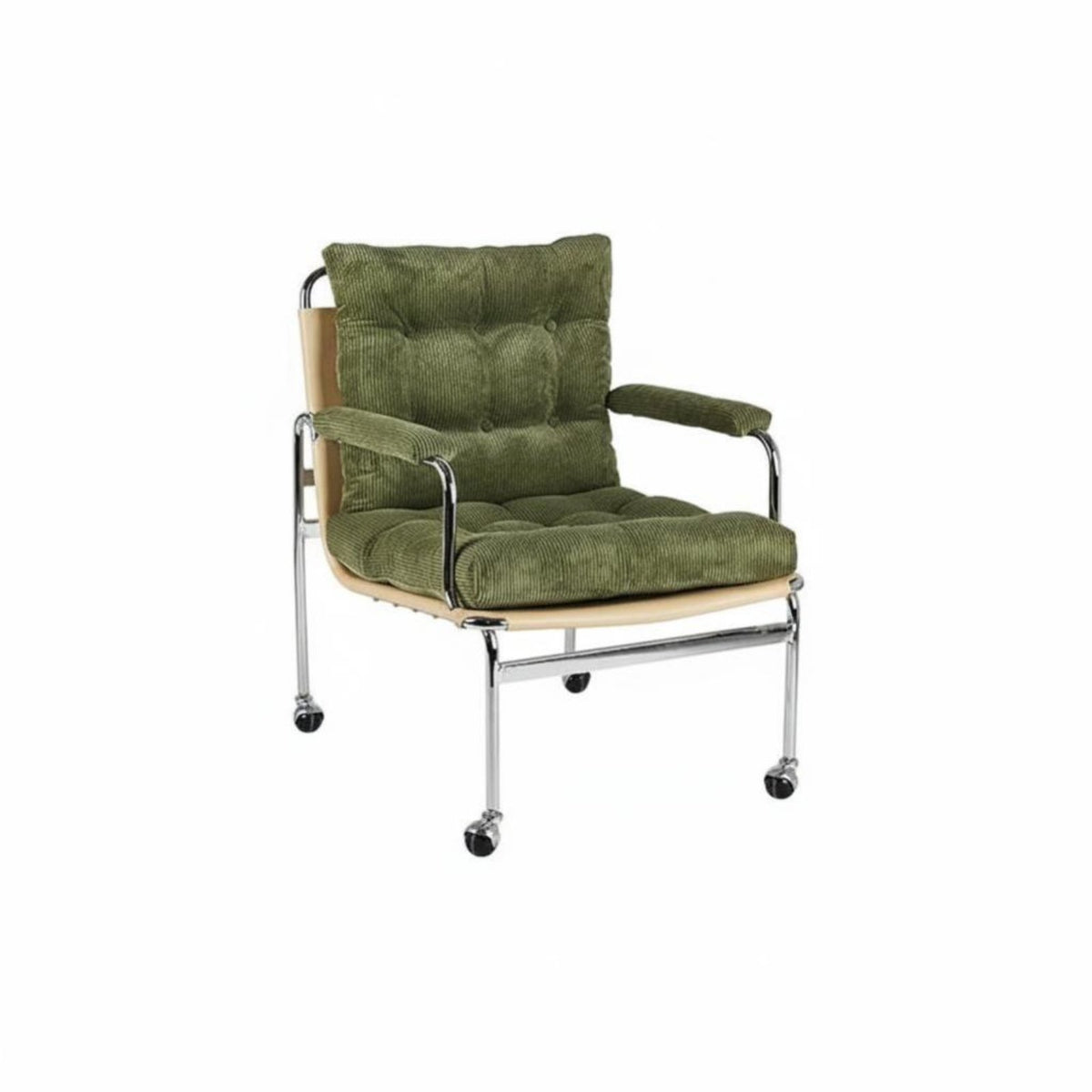 Upholstered accent Chair Nordic Design Movable Single Sofa Retro and design Comfortable for Renters