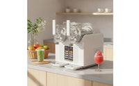 Countertop Slushy Maker with Dual Cylinders 2-in-1 Slush Machine Multi-Function Ice Cream Maker Fast-Freezing for Cafes