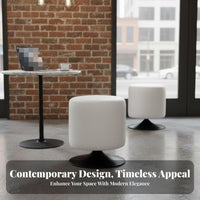 Multi-Purpose Use Round Swivel Stool Multifunctional Indoor Seating Soft Upholstered Seat Accent Chair Stable Base for Women, Adults, Homeowners, Vanity Area, Makeup Room, Entryway, Coffee Shop