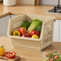 Storage Box, Clothing Case, Large Capacity, Plastic, With Casters, Stackable, For Toys, Pantry Storage