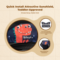Retractable car window shade blocks sun