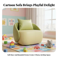 Soft Character Armchair Adorable Creature Design childs' Furniture Long-Lasting Foam Construction for Perusing Corner, Bedroom