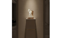 Horse Statue with Marble Base Elegant Horse Sculpture Minimalist for Entryway