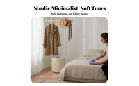 Integrated Nightstand and Coat Rack Multifunctional Design Bedside Cabinet