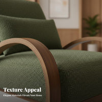 3 Pieces 2 Armchairs and 1 Side Table Wabi-Sabi Aesthetic Conversation Set Textured Upholstery Comfy for Readers, Adults, Cafe