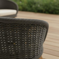 Rattan Sofa Set Waterproof Wicker Sofa Set Garden Sectional Weather-Resistant Easy to Relax for Balcony
