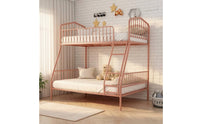 Metal Bunk Bed Frame Space-Saving Bunk Bed Slatted Furniture Sturdy for Children, Teens, Toddlers, Shared Room