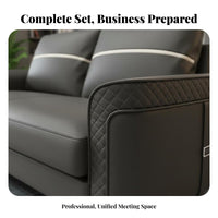 Modern Design 3-Seater Sofa and Coffee Table Set Minimalist aesthetic 3-Seater Sofa Professional Look Office Furniture Padded Armrests for Corporate Clients, Adults, Reception Area, Waiting Room