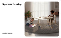Adjustable Peanut-Shaped Desk Wipe-Clean Desktop for Playroom, Toddlers, Parents