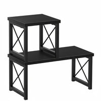 Twotier Desk Shelf uncoveredFrame Rectangular Desktop Stand Space Saving